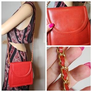 NWT Vintage Sears Regency Collection Tandem Bags Red Crossbody Purse